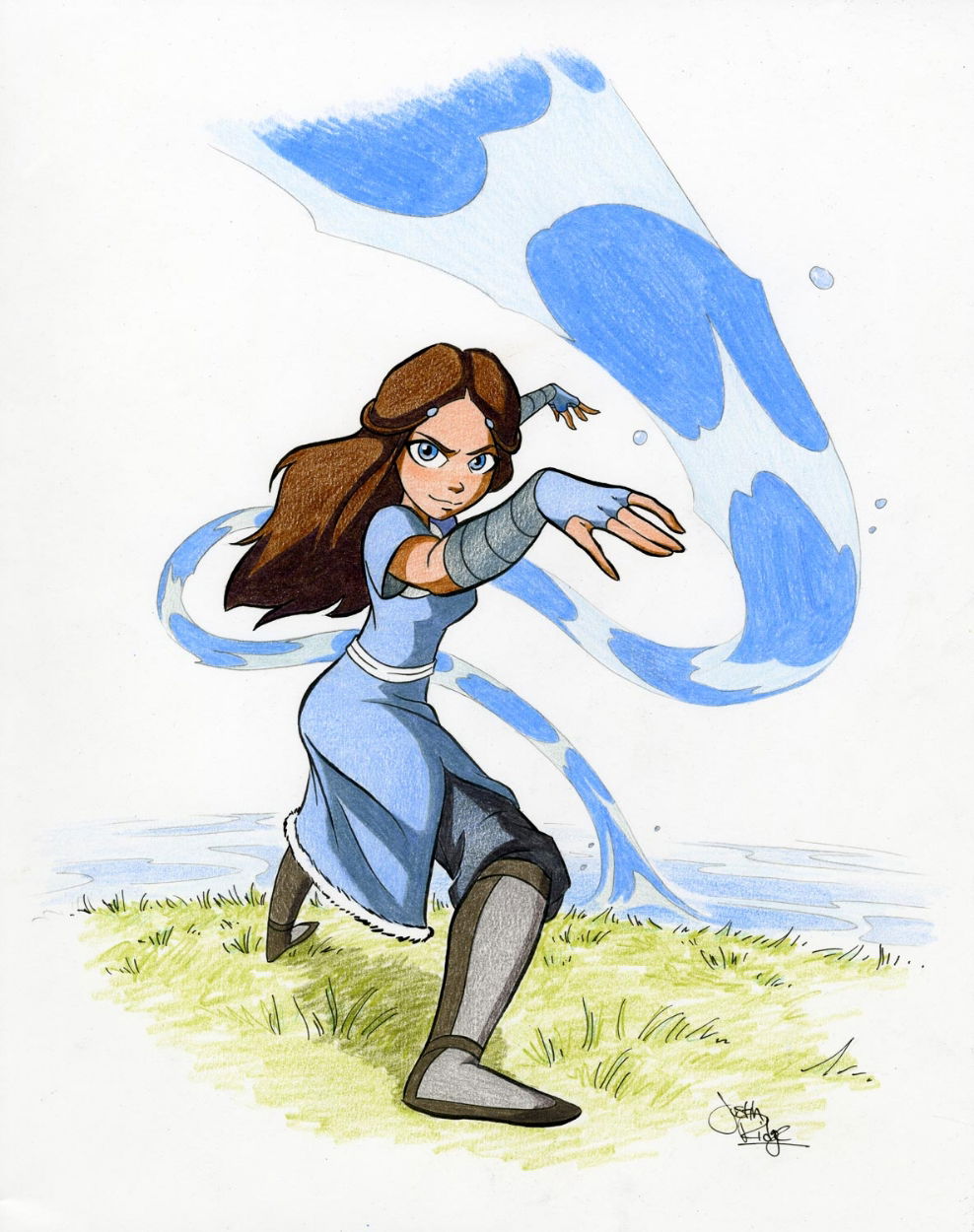 Katara Justin Ridge In Colin Solans Avatar The Last Airbender Comic Art Gallery Room