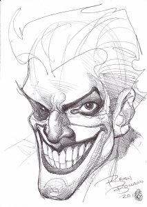 BOLLAND, Brian - Joker 8.5x11, Comic Art