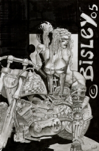BISLEY, Simon - Biker Chick - 11x17, Comic Art