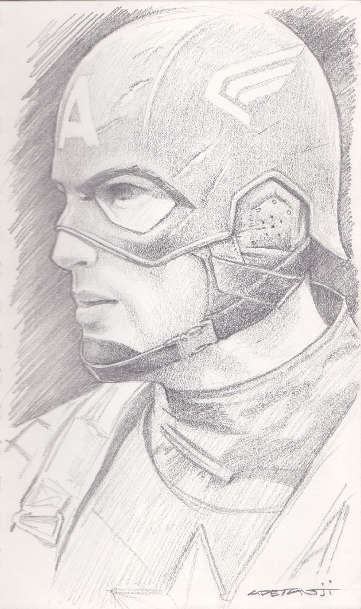 Ade Deen Captain America, in Rich Cirillo's Captain America Sketchbook ...