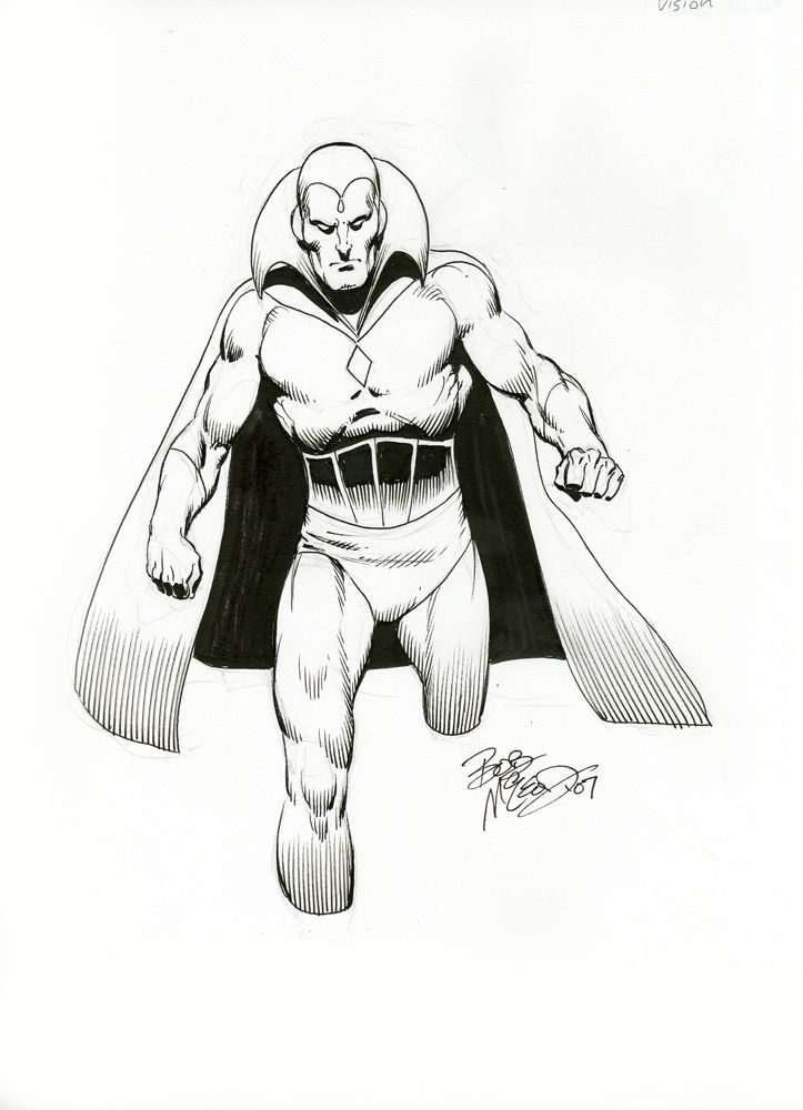 THE VISION by Bob McLeod, in Rich Cirillo's Avengers Sketchbook Comic ...