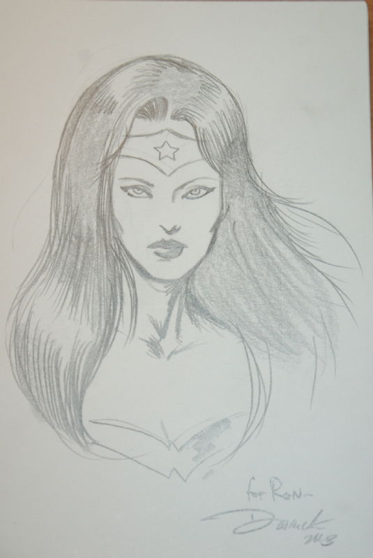 Darick Roberston Wonder Woman Head Sketch, In Ron Koomas's Wonder Woman 