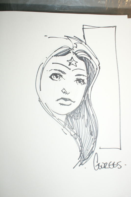 Georges Jeanty Wonder Woman Head Sketch, in Ron Koomas's Wonder Woman ...