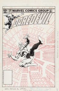 DAREDEVIL 186 COVER, Comic Art