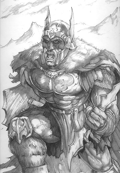 Batman Viking, in Ed Beard Jr.'s Batman and comic Art for collectors Comic  Art Gallery Room