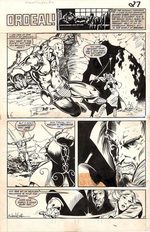 Marvel Fanfare 4 pg 27 (Iron Man story pg 1) MICHAEL GOLDEN, in Andrew ...