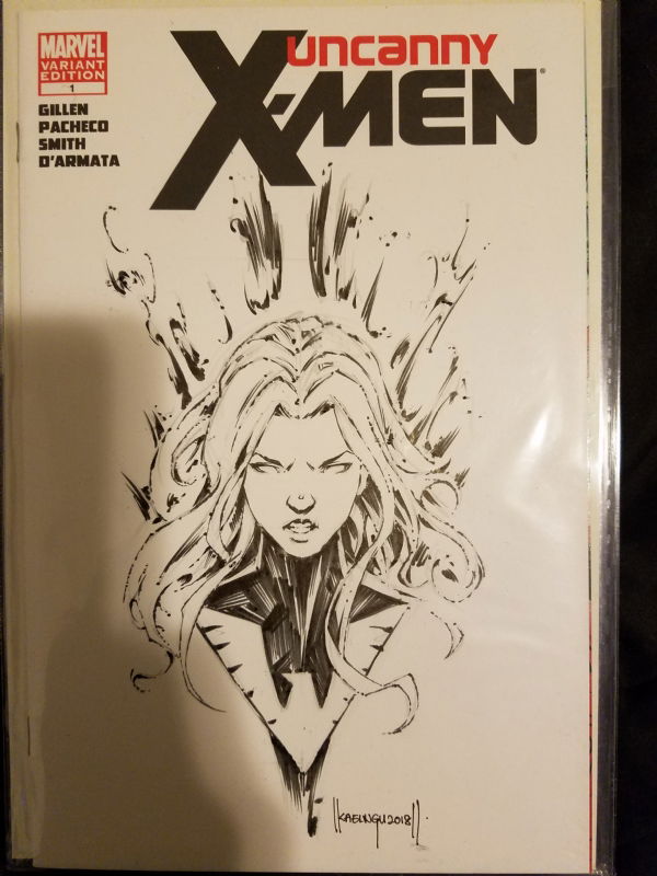 Uncanny X-Men #1 - Signed-Sketch - Kael NGU - Jean Grey Phoenix , in J ...