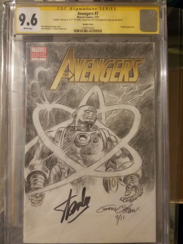 Avengers 1 Signed Sketch Gene Colan Original Art In J Ks Blank