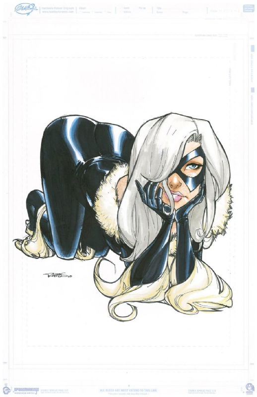 Black Cat - Carlos Gómez, in Rashid BH's Commissions Comic Art Gallery Room