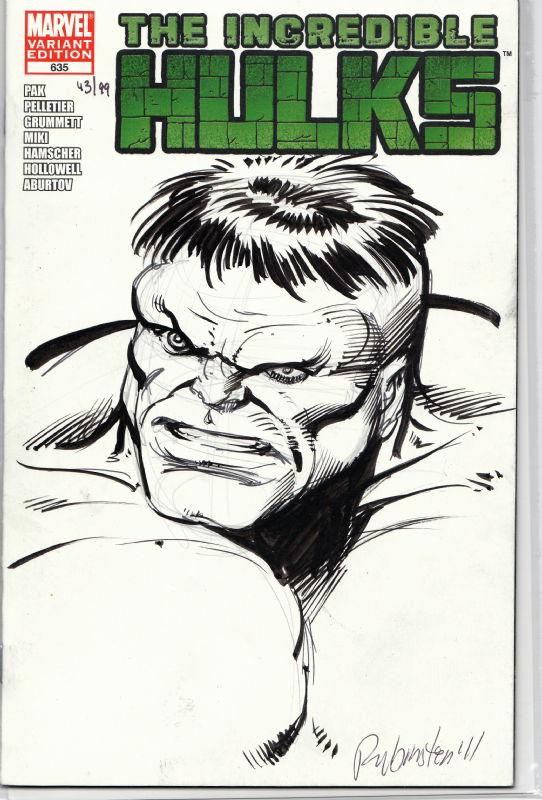 Hulk Blank Comic Cover Sketch, in Trace Jones's Joe Rubenstein Comic ...