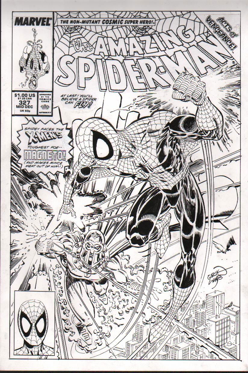 Amazing Spider-Man #327 cover recreation, in Socrates Bomfim's Spider-Man  Comic Art Gallery Room