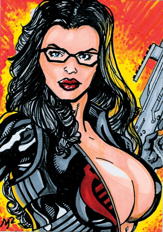 Baroness From Gi Joe In Michael Munshaw S Sketch Cards Comic Art