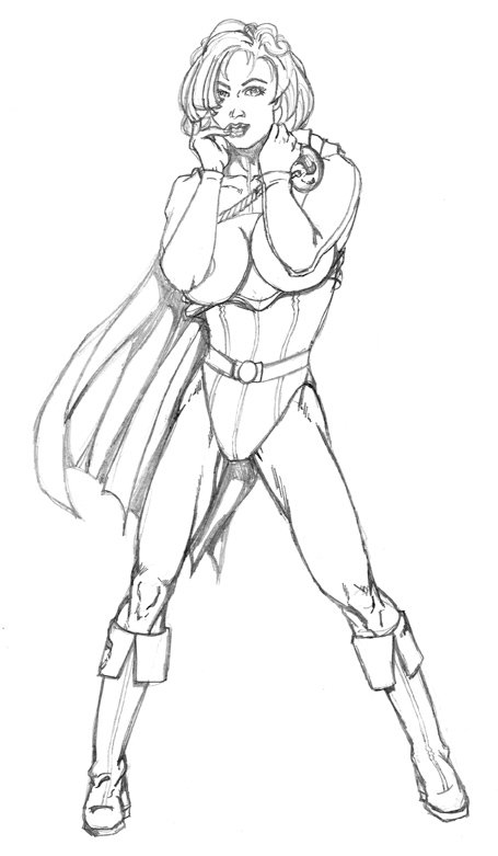 Sketch  Power Girl by tryvor on DeviantArt