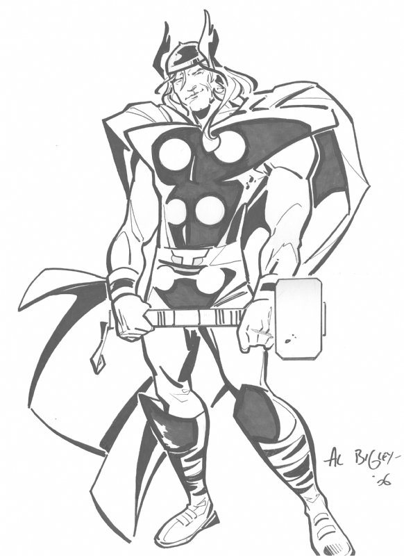 The Mighty Thor by AL Bigley, in R Thrower's Al Bigley Comic Art ...