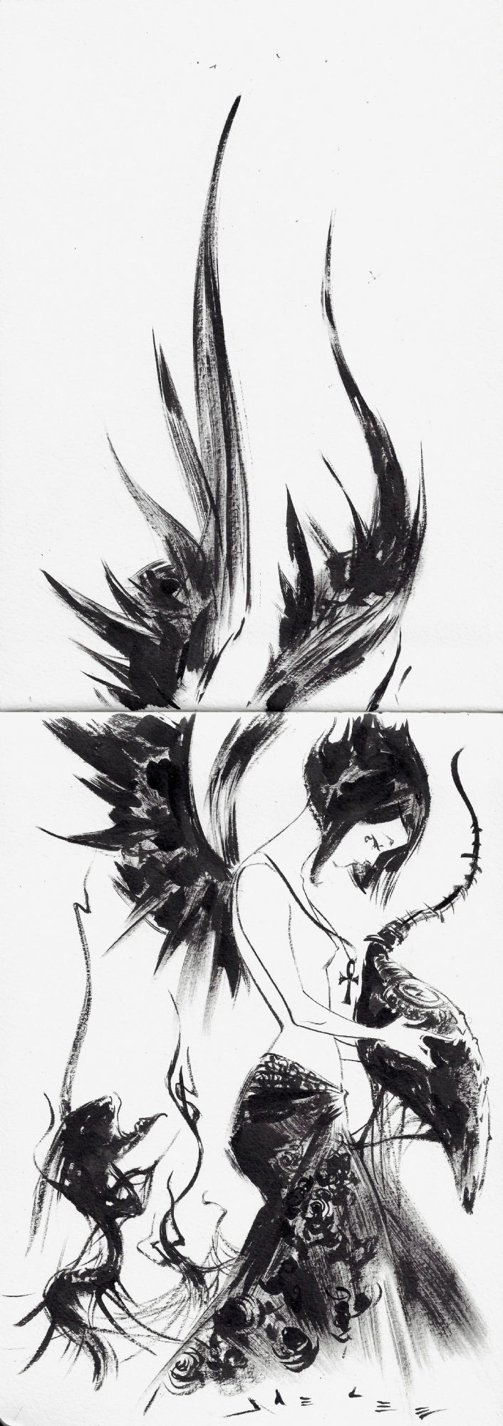 Jae Lee - Death, in Ben H's __Endless Sketchbook II Comic Art Gallery Room