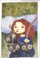 Merida And The Triplets by Eric Orchard, Comic Art