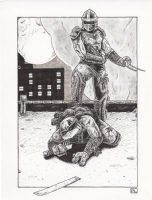 TMNT - Leonardo Vs Shredder by Pedro Lajud Comic Art