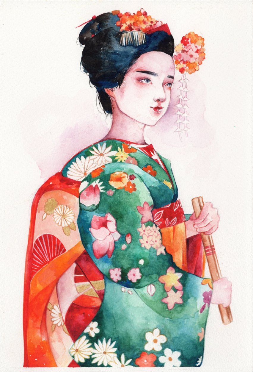 Kimono Girl by Kazel Lim, in Kyle Davis's Kimono Girls Comic Art ...