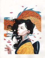 Kimono Girl By Tom Fowler, Comic Art