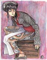 Kimono Girl by Jeremy Treece, Comic Art
