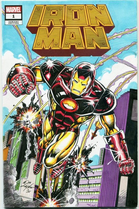 Iron Man Mark 14 II - Bob Layton, in Rafael M.'s Marvel sketch covers ...