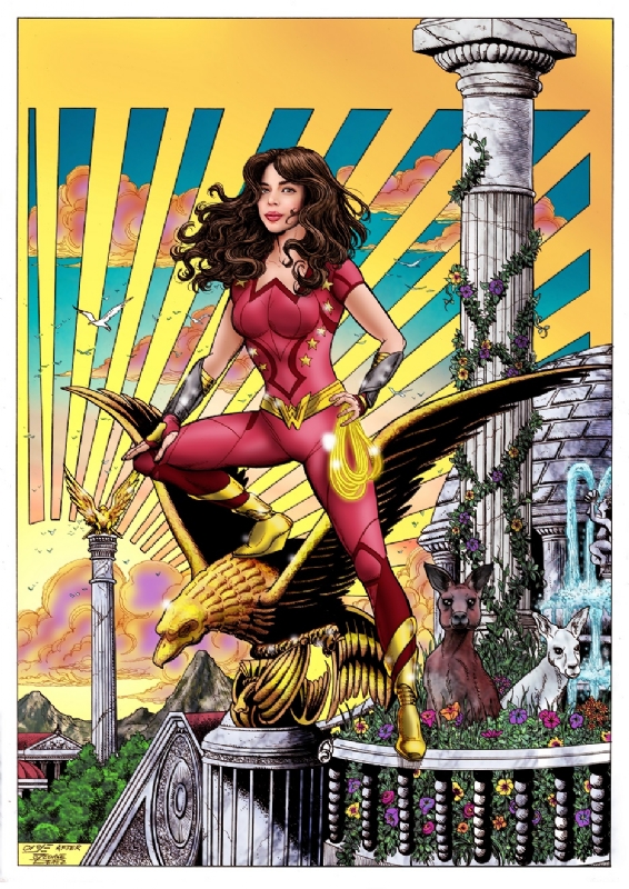 Conor Leslie As Wonder Girl In Alex Garcia S Titans Comic Art Gallery Room