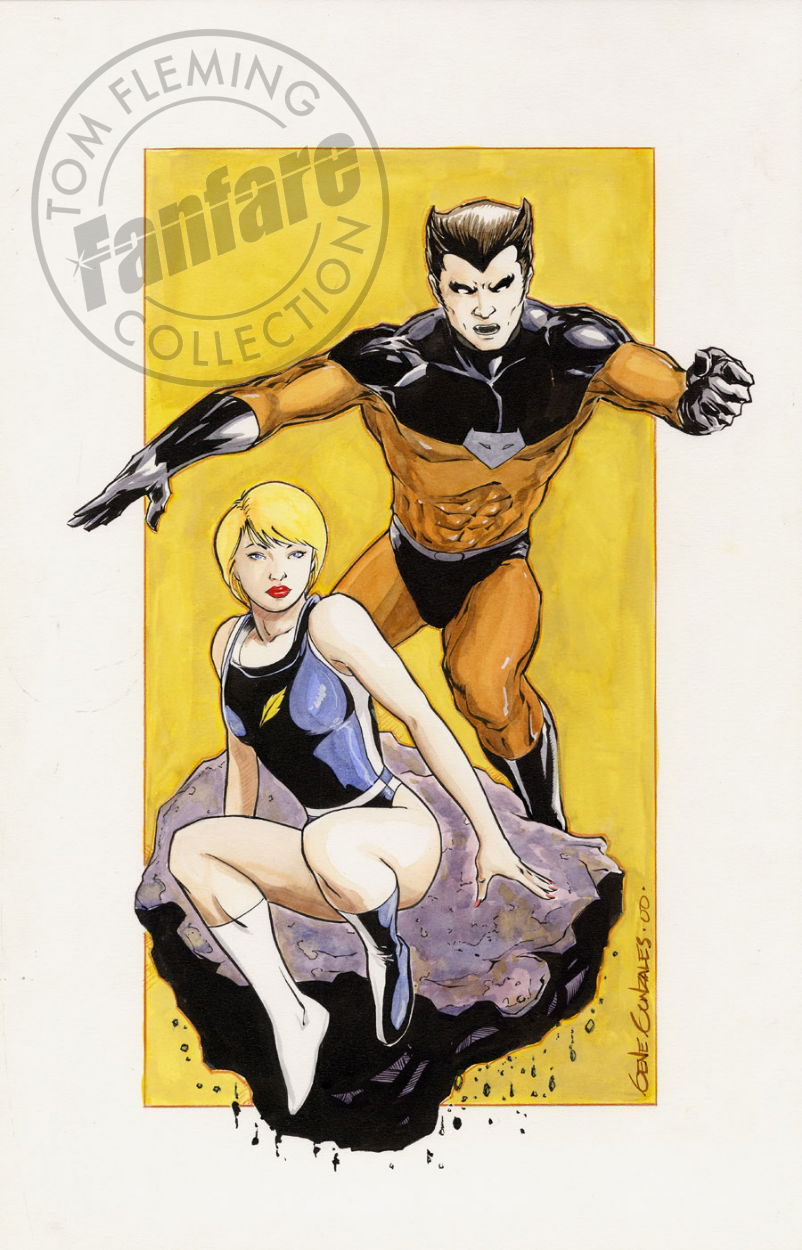 Gene Gonzales Timber Wolf And Light Lass In Tom Flemings Gene Gonzales Legion Of Super Heroes