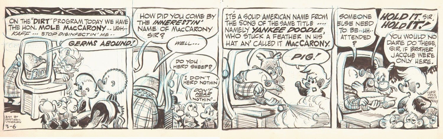 March 6, 1953 Daily, in Jim Warden's Kelly, Walt - 1950's Pogo Dailies ...