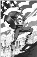 Captain America 50th Anniversary Poster, Comic Art