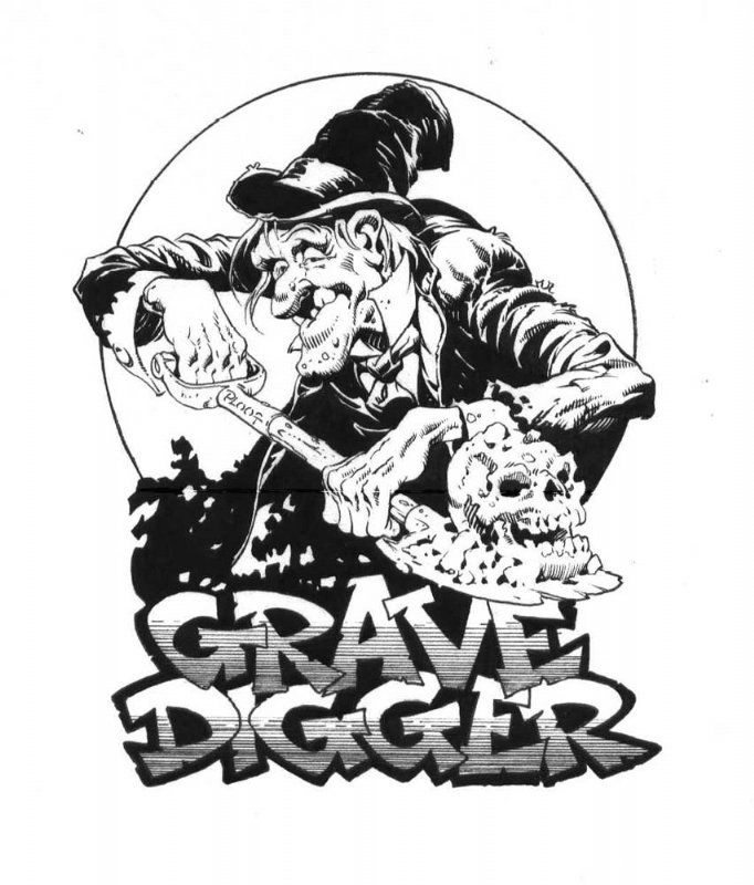 Gravedigger T-shirt Artwork, in Jim Warden's Ploog, Mike - B & W art ...