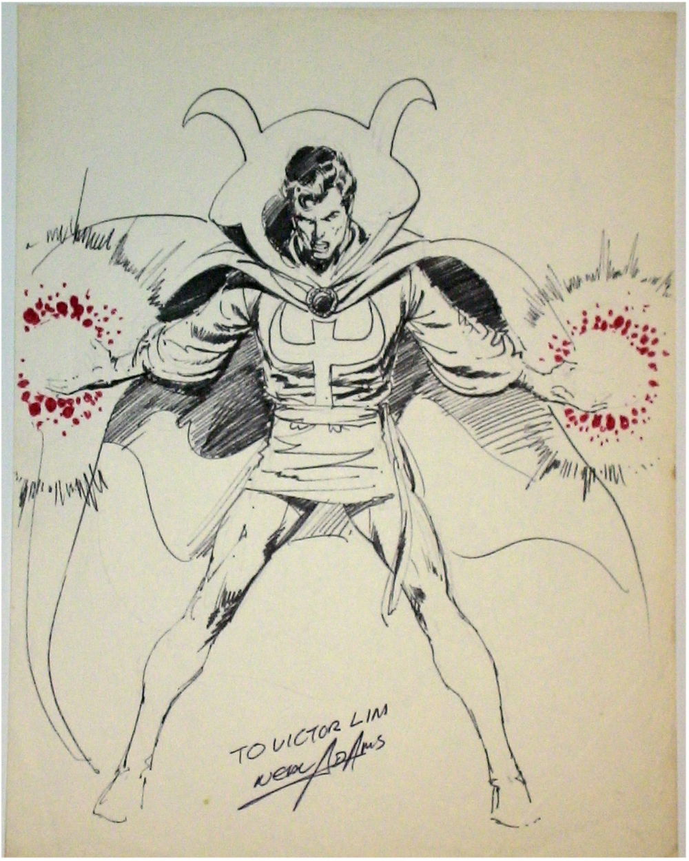 DR. STRANGE SKETCH, in Victor Lim's Neal Adams Comic Art Gallery Room