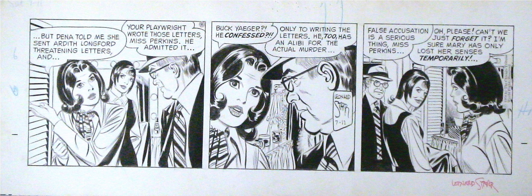 LEONARD STARR ON STAGE DAILY 7-11-70, In Victor Lim's Strip Art Comic ...