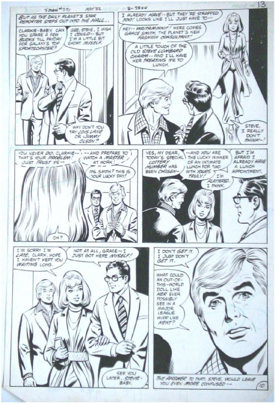 SUPERMAN 371 PAGE FEATURING CLARK KENT AND STEVE LOMBARD, in Victor Lim ...