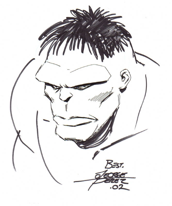 Perez, George Hulk 2002, in Brian M's art for sale Comic Art Gallery Room