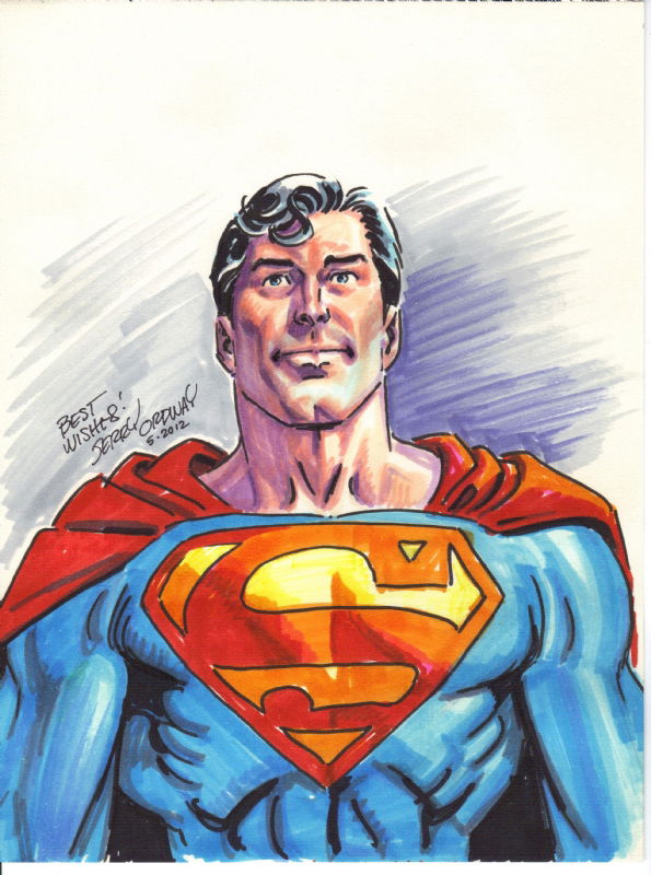 Ordway, Jerry Superman half figure 2012, in Brian M's My Comic artwork ...