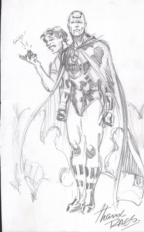 Morales, Rags Hourman and Snapper Carr, in Brian M's My Comic artwork
