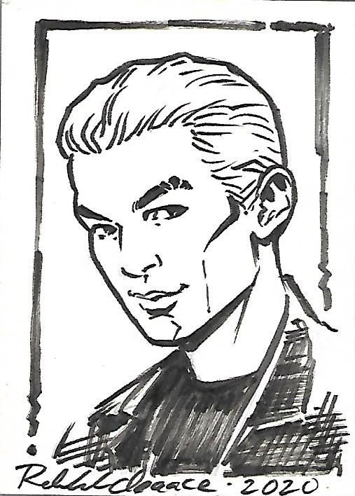 Buffy the Vampire Slayer -- Spike sketch card by Rebekah Isaacs, in  Christopher Matusiak's Buffy the Vampire Slayer Comic Art Gallery Room