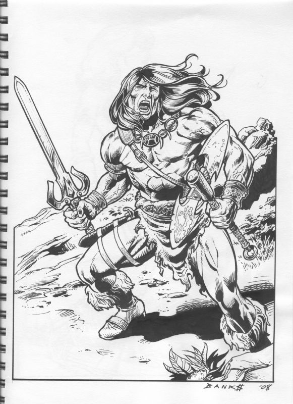 Banks, Darryl -- Conan, in Rob L's Sketchbook 3 Comic Art Gallery Room