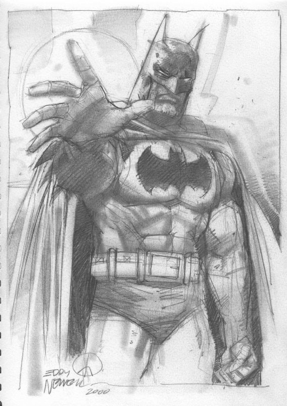 Newell Eddy Batman In Rob Ls Sketchbook 4 Comic Art Gallery Room 8566