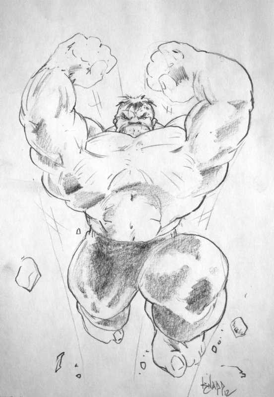 Drawing The Hulk  Characters  Art by Mihai Alin Ion