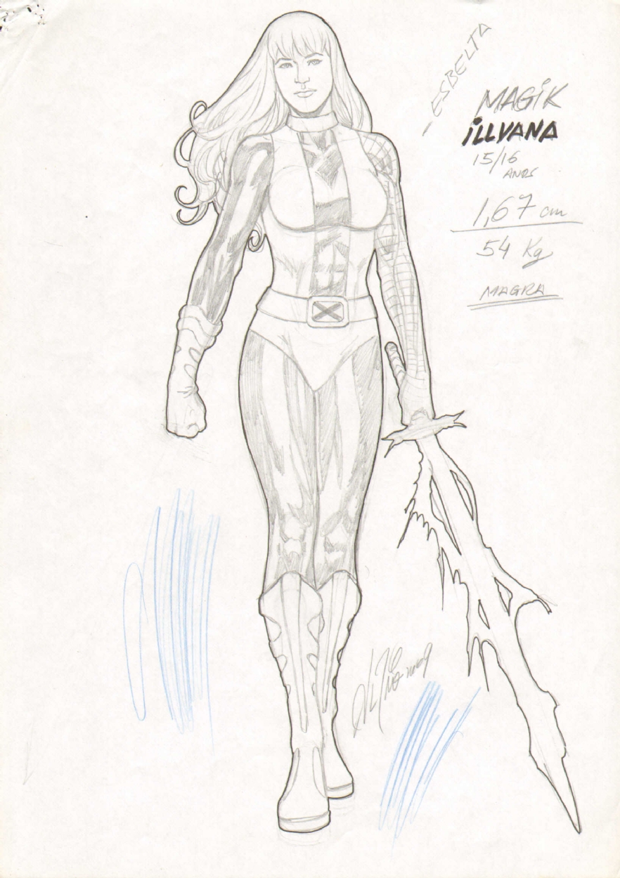 Character sketch for Magik from New Mutants Forever, in Todd