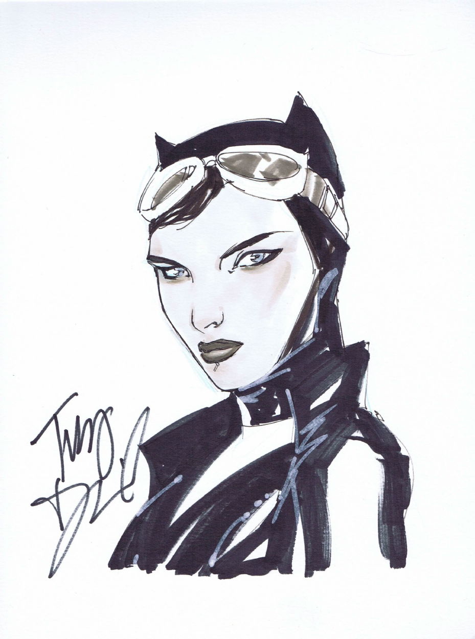 Catwoman Con Sketch By Tony Daniel Big Wow 2013 In Dave Kopeckis