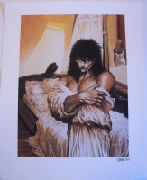 The Crow - Eric Draven in the bedroom - lithograph print by James O'Barr Comic Art