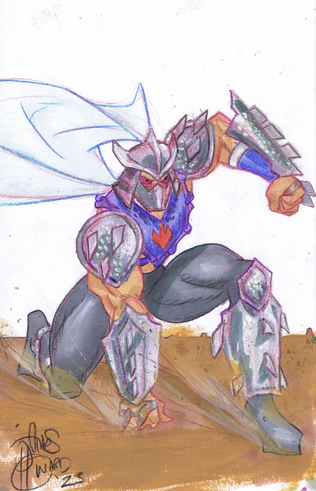 The Shredder (TMNT) color sketch by James Howard, in Dave Kopecki's