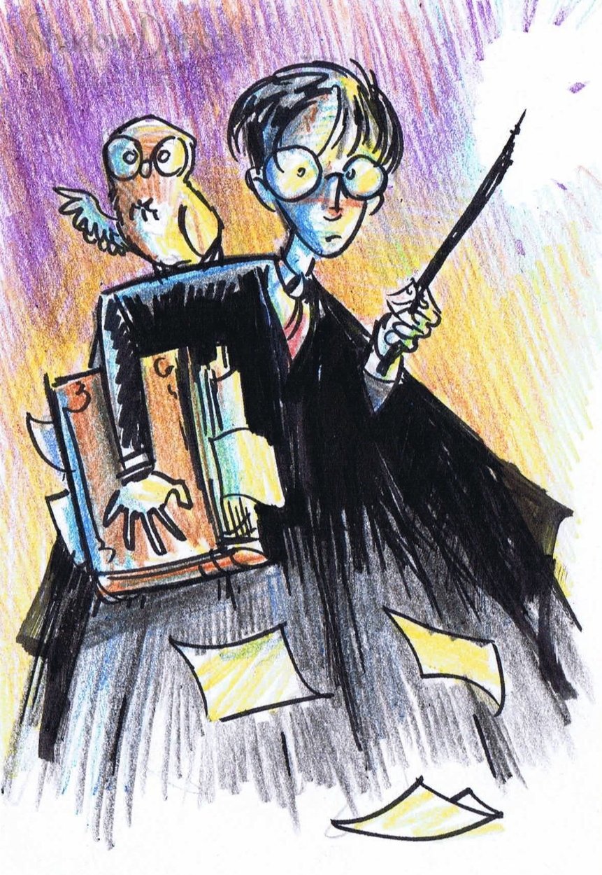 Harry Potter mini sketch by Thomas Boatwright, in Dave Kopecki's HARRY