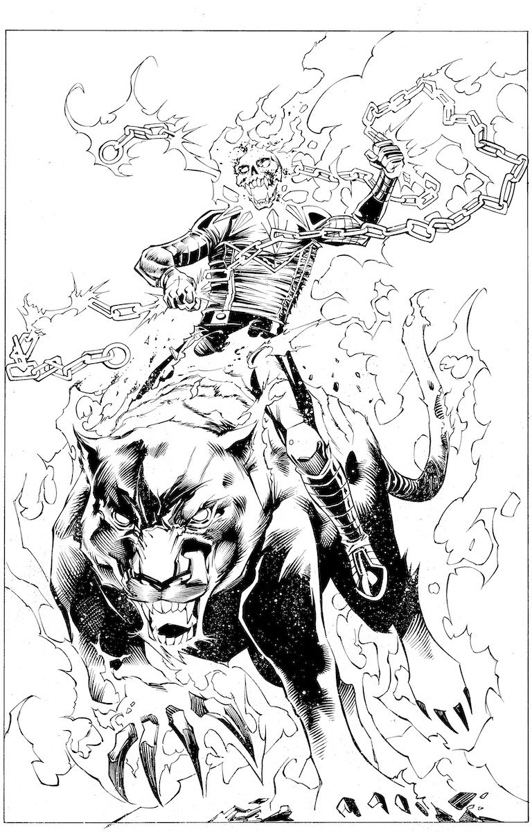 Ghost Rider and Ghost Panther - Nick Nix over Carlos Pacheco, in Dave ...