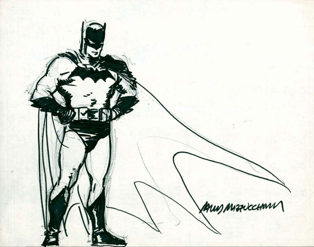 David Mazzucchelli-Batman sketch (1987) , in Micah Spivak's Mazzucchelli,  David Comic Art Gallery Room