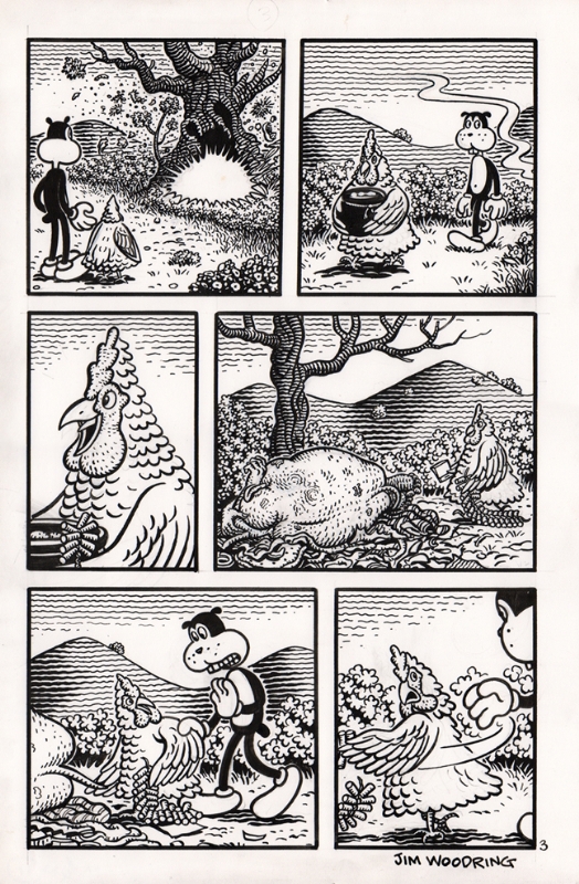 Jim Woodring-Frank #1-Gentlemanhog, page 3 Comic Art