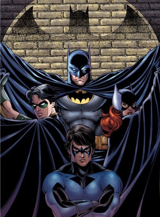 Batman and Friends, in Mitch Ballard's Full Color Comic Art Gallery Room