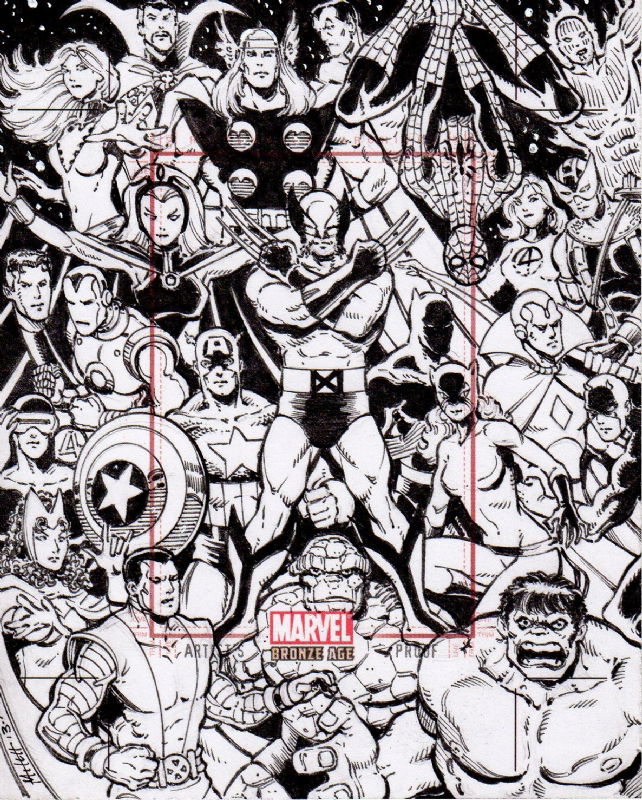 Marvel: Avengers and X-men, in Mitch Ballard's Sketch cards Comic Art ...